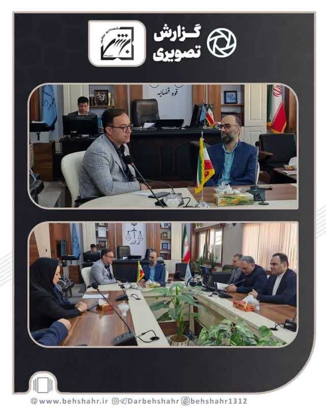 دیدار یاسراحمدی شهردار و معاونین با رییس دادگستری شهرستان بهشهر