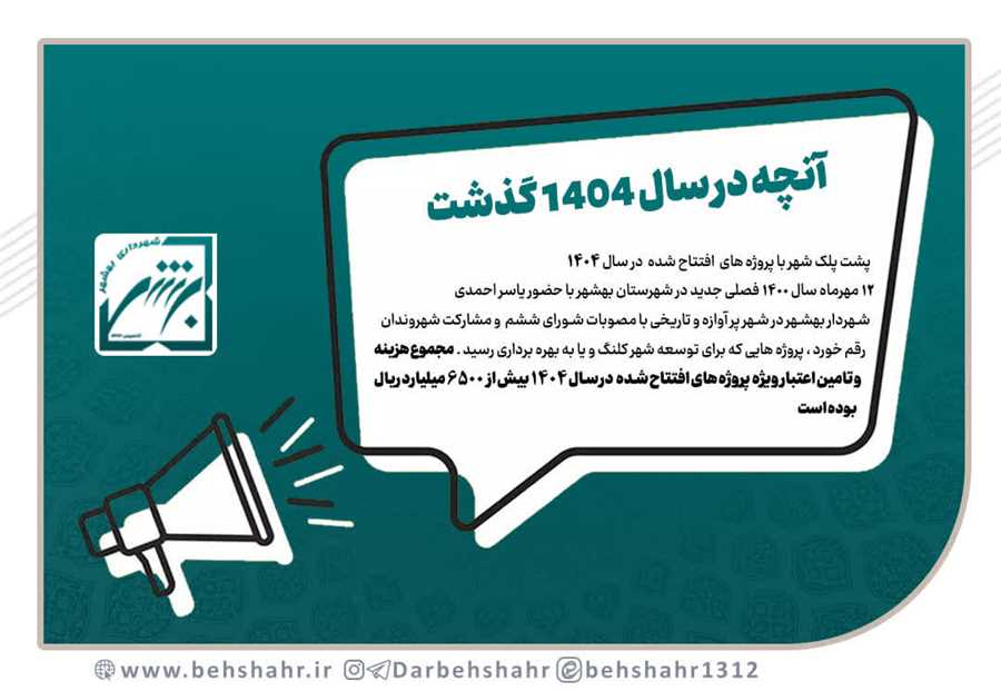 پشت پلک شهر با پروژه های افتتاحیه