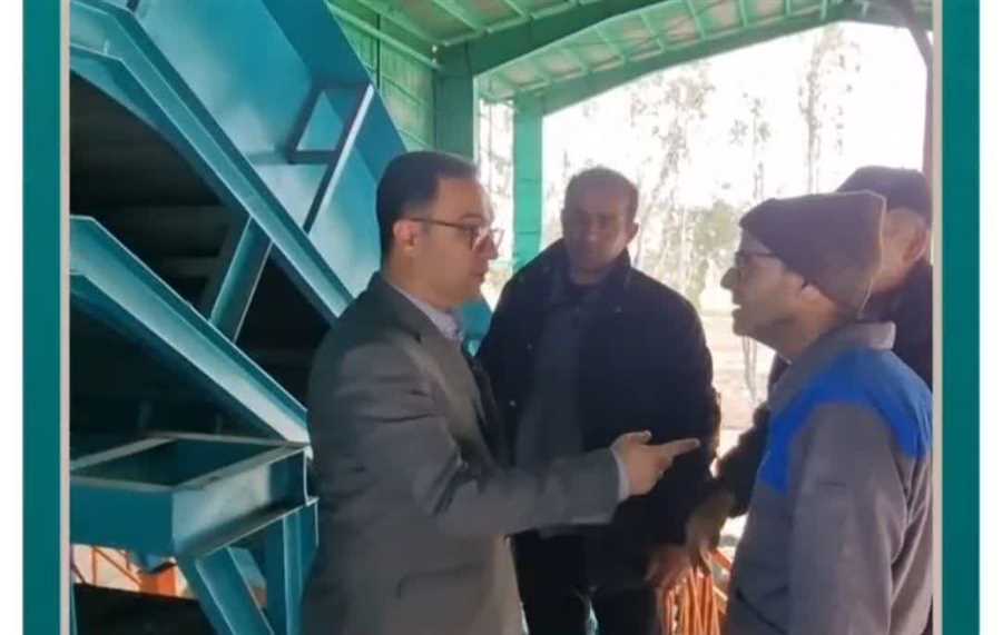 نظارت شهردار بهشهر بر تست گرم کارخانه کمپوست