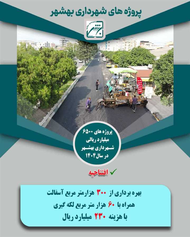 پشت پلک شهر با پروژه های افتتاحیه
